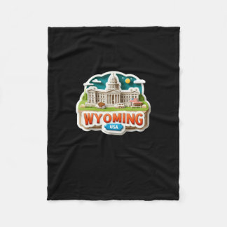 Wyoming-Aufkleber Fleecedecke