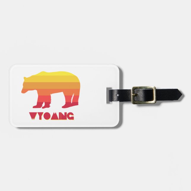 Wyoming Bär Gepäckanhänger (Vorderseite horizontal)