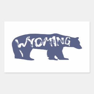 Wyoming Bär Rechteckiger Aufkleber