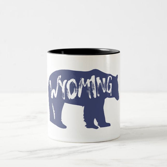 Wyoming Bär Zweifarbige Tasse (Mittel)