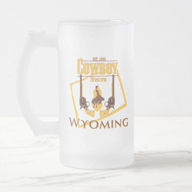 Wyoming-Bier-Tasse Mattglas Bierglas (Links)