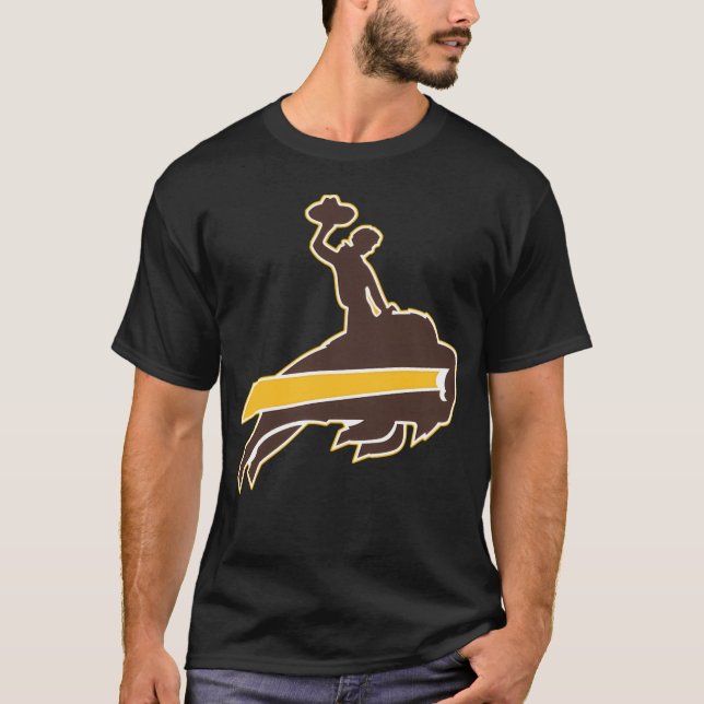 Wyoming Bills Cowboy Buffalo Football Western Styl T-Shirt (Vorderseite)