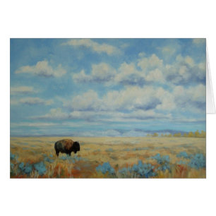 Wyoming Bison Fine Art Jeden Anlaß Grußkarte