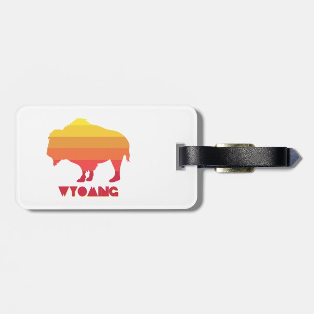 Wyoming Bison Gepäckanhänger (Rückseite horizontal)