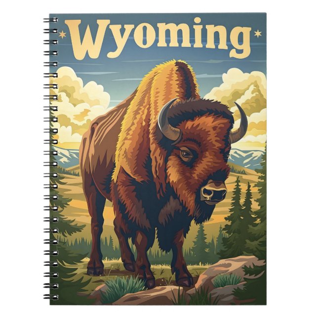 Wyoming Bison Notizblock (Vorderseite)