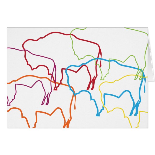 Wyoming Bison Stolz Unschärfe (Vorderseite (Horizontal))