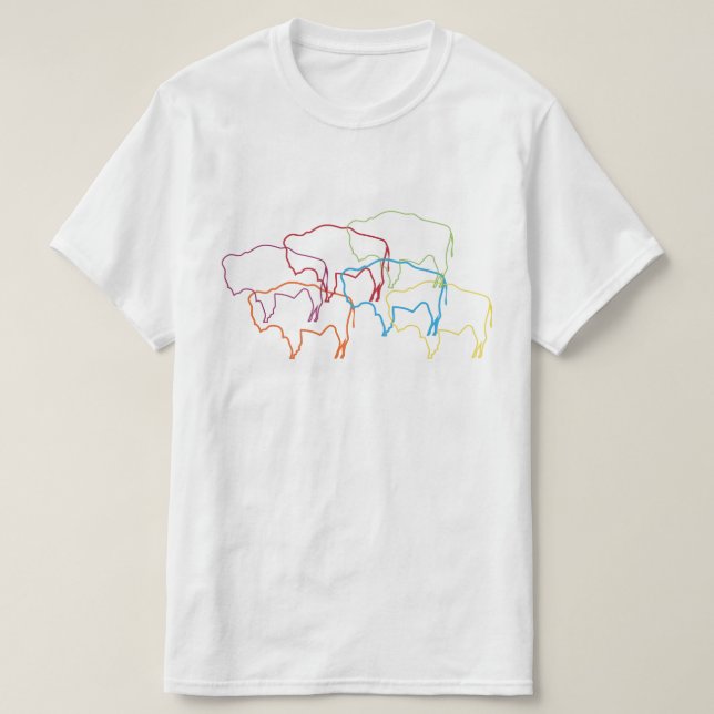 Wyoming-Bisonstolzunschärfe T-Shirt (Design vorne)