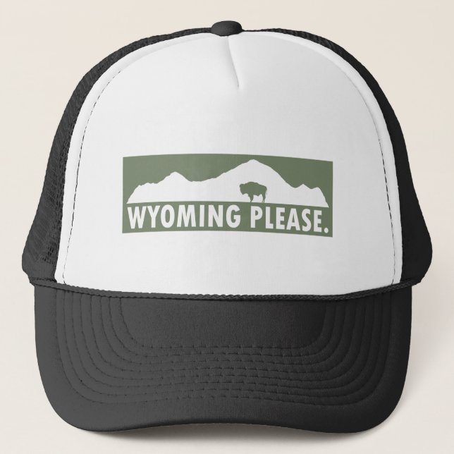 Wyoming bitte truckerkappe (Vorderseite)