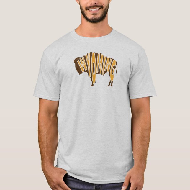 Wyoming-Büffel T-Shirt (Vorderseite)