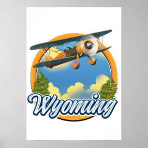 Wyoming-Cartoon-Logo Poster