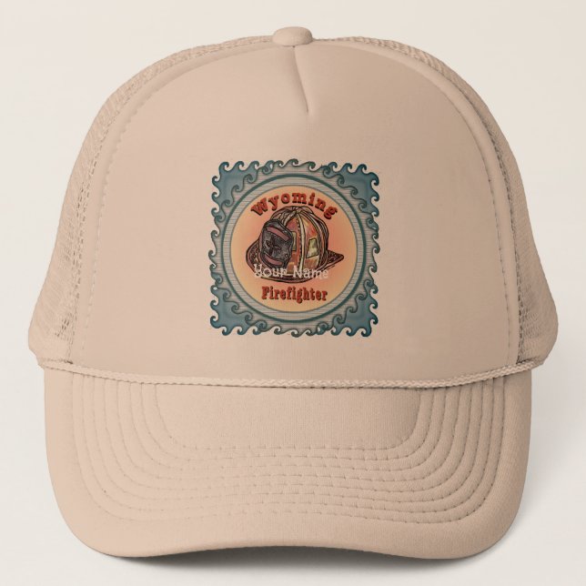Wyoming Firefighter Hat Truckerkappe (Vorderseite)