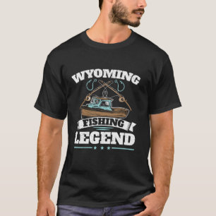 Wyoming Fishing Legend Fisherman USA Unite T-Shirt