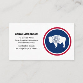 Wyoming Flag Elegant Business Cards / USA Visitenkarte