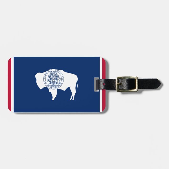 Wyoming Flag Gepäckanhänger (Vorderseite horizontal)