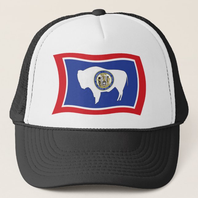 Wyoming Flag Hat Truckerkappe (Vorderseite)