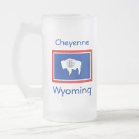 Wyoming Flag Map City Tasse