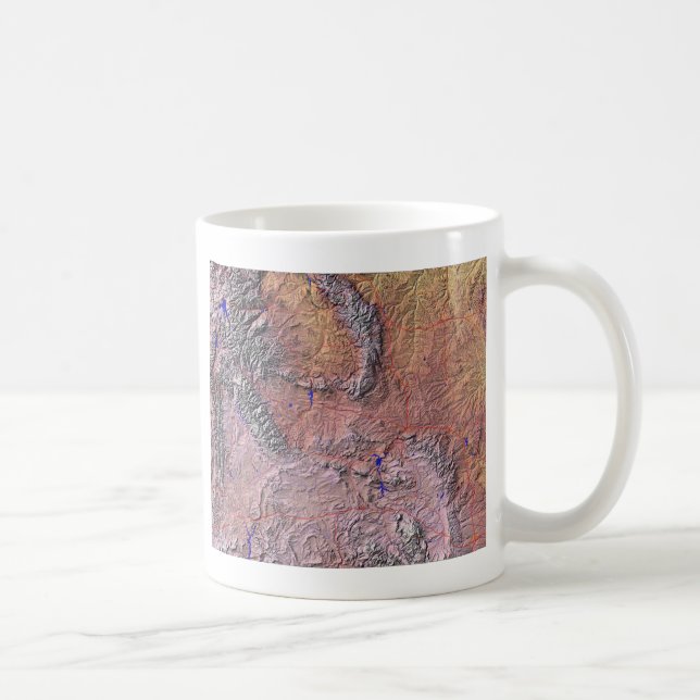 Wyoming Flag + Map-Tasse Tasse (Rechts)