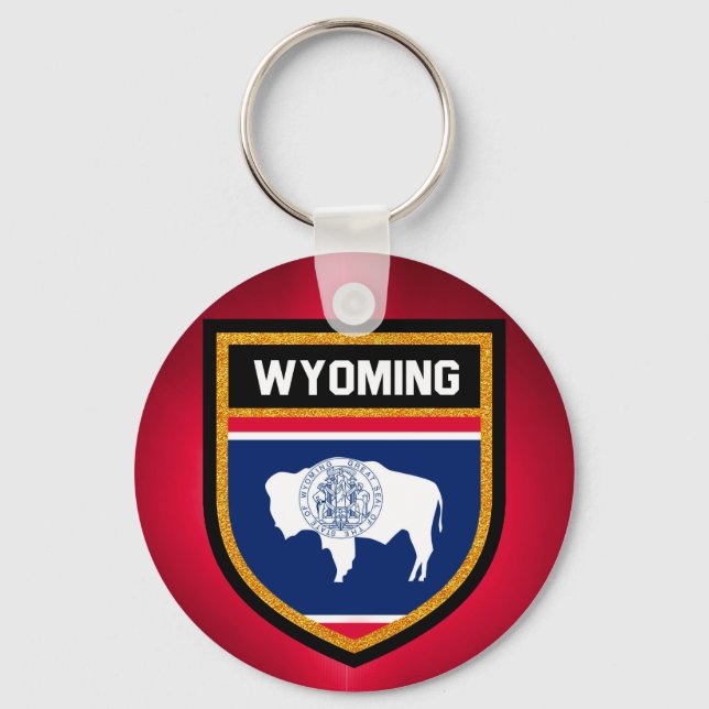 Wyoming Flag Schlüsselanhänger (Vorderseite)