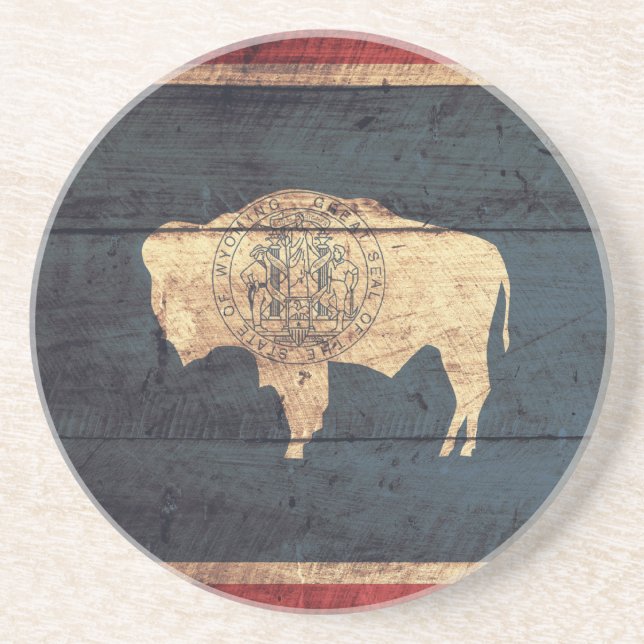 Wyoming Flag Untersetzer (Vorne)