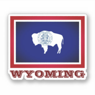 Wyoming-Flagge Aufkleber