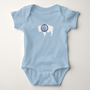 Wyoming-Flagge Baby Strampler