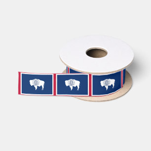 Wyoming-Flagge Band, USA, Wyoming Mode / Sport Satinband