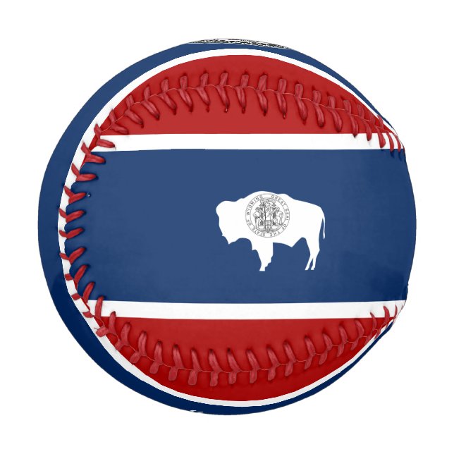 Wyoming-Flagge Baseball (Vorderseite Links)