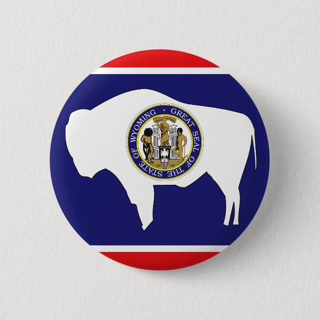 WYOMING-FLAGGE BUTTON (Vorderseite)
