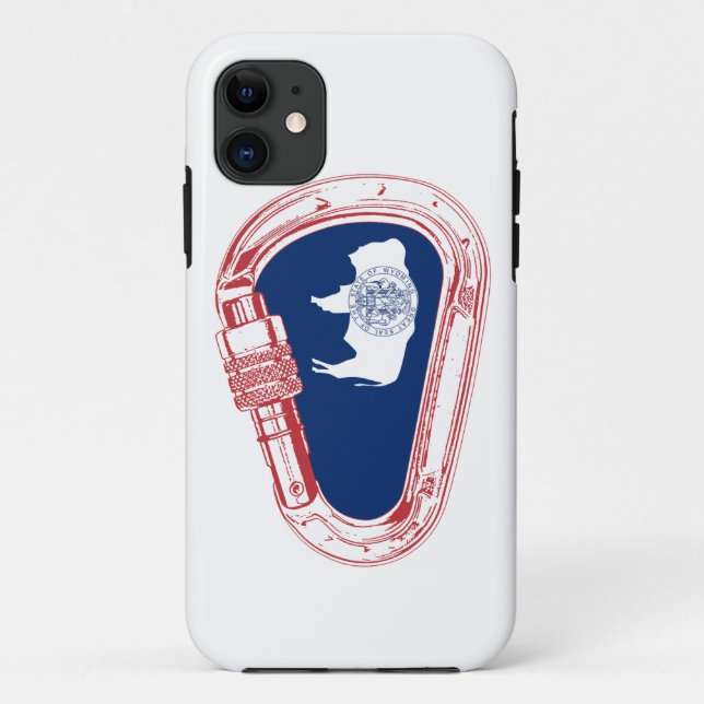 Wyoming-Flagge, die Carabiner klettert Case-Mate iPhone Hülle (Rückseite)
