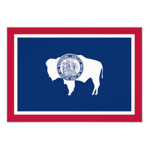 Wyoming-Flagge Fotodruck