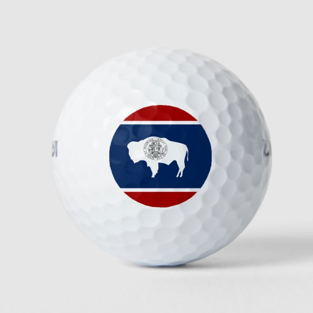 Wyoming-Flagge Golfball (Vorderseite)