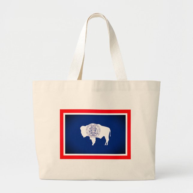 Wyoming-Flagge Jumbo Stoffbeutel (Vorne)