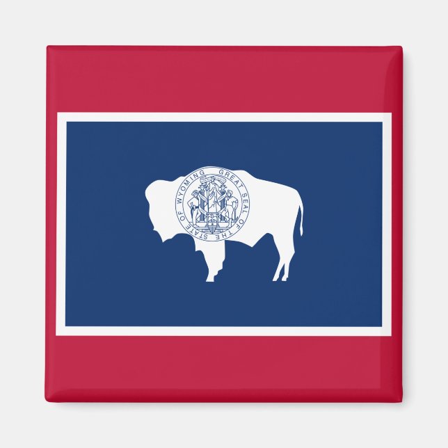 Wyoming-Flagge Magnet (Vorne)