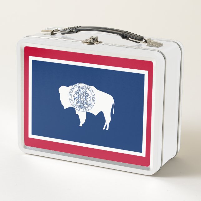 Wyoming-Flagge Metall Brotdose (Vorderseite)