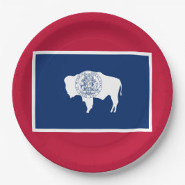 Wyoming-Flagge Pappteller