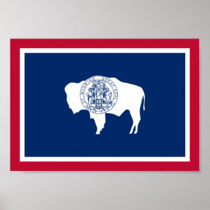 Wyoming-Flagge Poster