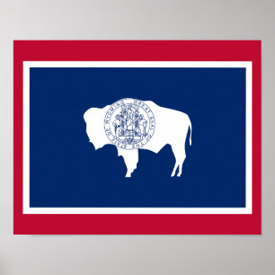 Wyoming-Flagge Poster