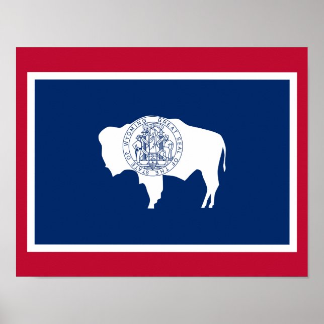 Wyoming-Flagge Poster (Vorne)