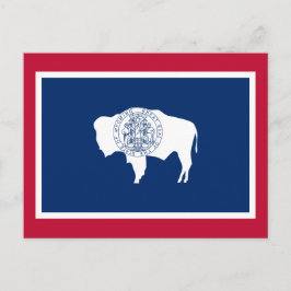 Wyoming-Flagge Postkarte