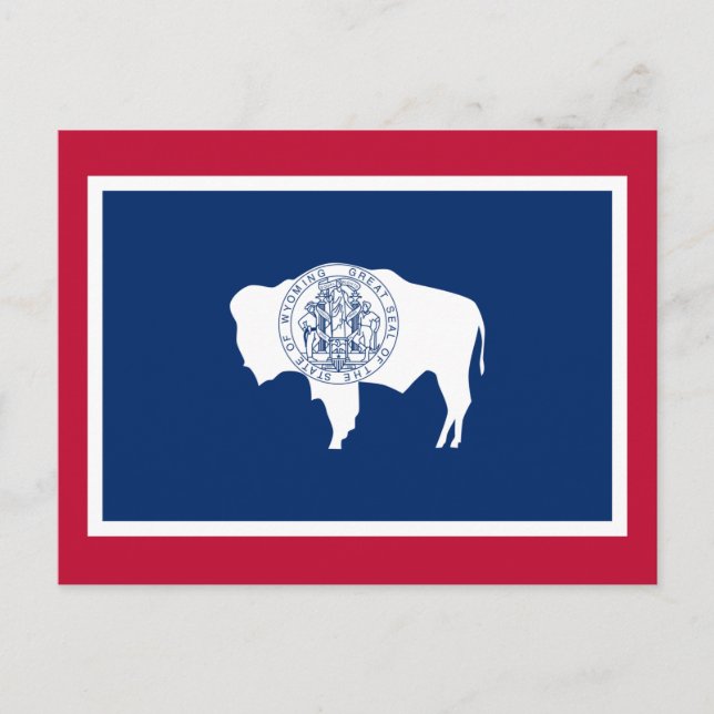 Wyoming-Flagge Postkarte (Vorderseite)