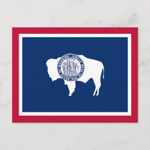 Wyoming-Flagge Postkarte