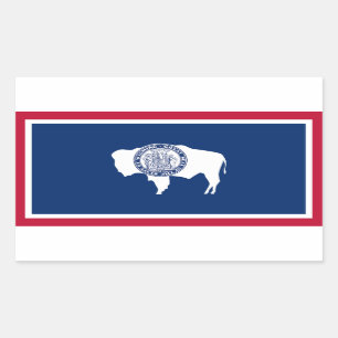 Wyoming-Flagge Rechteckiger Aufkleber