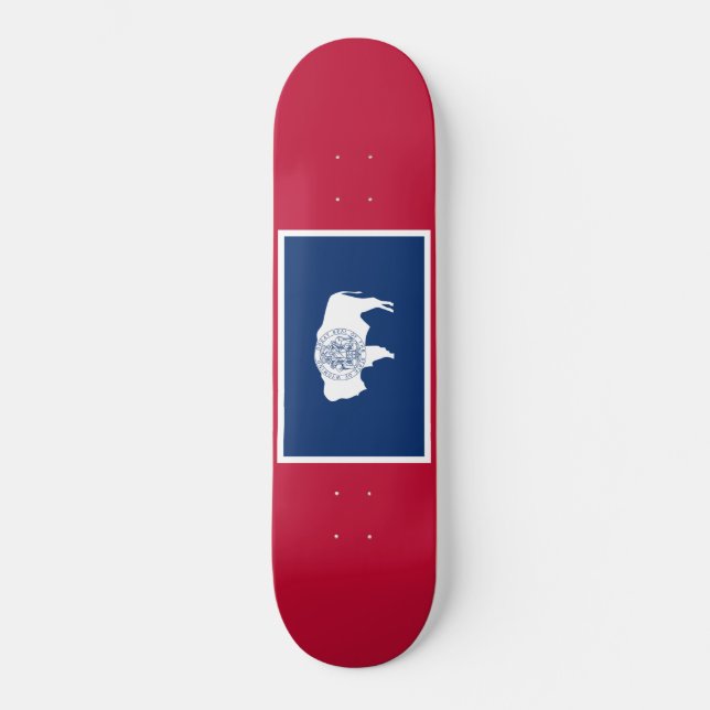 Wyoming-Flagge Skateboard (Vorderseite)