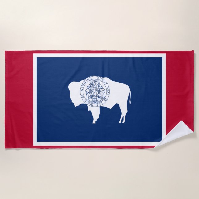 Wyoming-Flagge Strandtuch (Vorderseite)