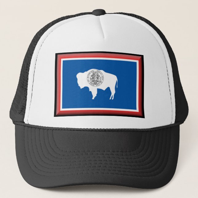 Wyoming-Flagge Truckerkappe (Vorderseite)