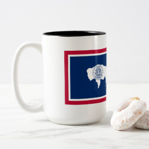 Wyoming-Flagge Zweifarbige Tasse
