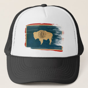Wyoming-Flaggen-Fernlastfahrer-Hut Truckerkappe