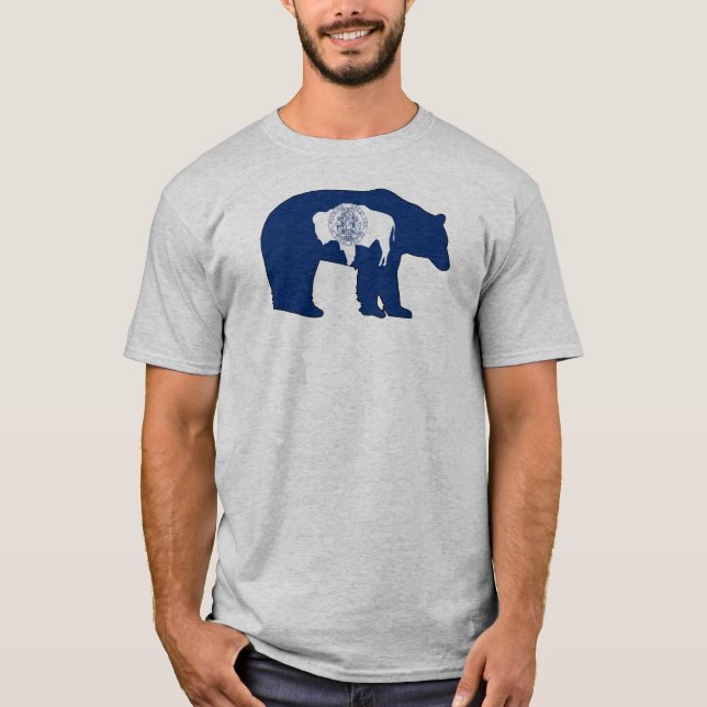 Wyoming-Flaggenträger T-Shirt (Vorderseite)