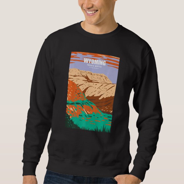 Wyoming Fossil Butte National Monument Adventure C Sweatshirt (Vorderseite)