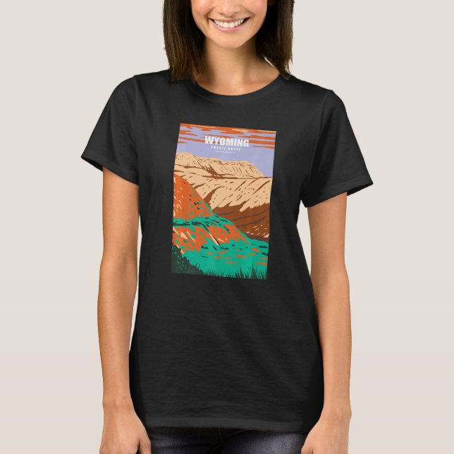 Wyoming Fossil Butte National Monument Adventure C T-Shirt (Vorderseite)